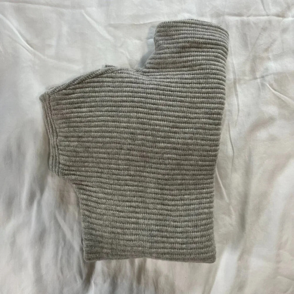 Madewell Light Gray Ribbed Mockneck Long Sleeve Pullover Sweater | Size XS - Picture 6 of 6
